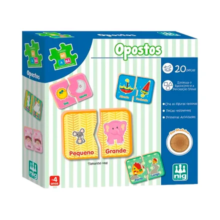 Juego Educativo Nig Brinquedos Opuestos 0417 20 Piezas