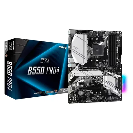 Placa Mae Asrock B550 Pro 4 Ddr Socket AM4 Chipset Atx