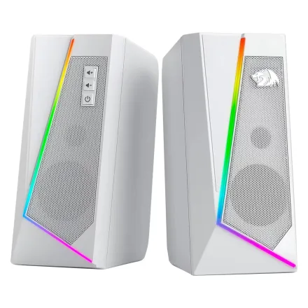 Caixa de Som Gamer Redragon Anvil RGB 3.5mm USB - Branco