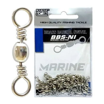 Marine Girador Brass Barrel Swivel Ct 20 50 Pcs Nickel