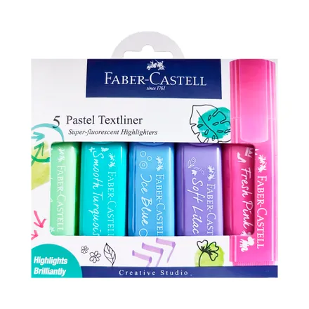Marcadores Faber Castell Textliner Pastel 5