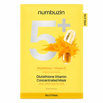 Mascara Facial Numbuzin 5 Plus Glutathione Vitamin Concentrated Mask 27ml