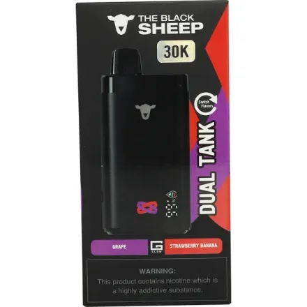 THE BLACK SHEEP VAPER DESECHABLE 30000PUFFS GRAPE/STRAWBERRY BANANA