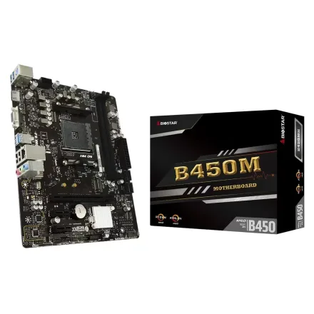 Placa Mae Biostar Oc Socket AM4 Chipset B450 Atx