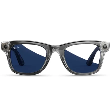 Oculos Transitions Ray Ban Meta Wayfarer 2 Speaker Shiny Transparent