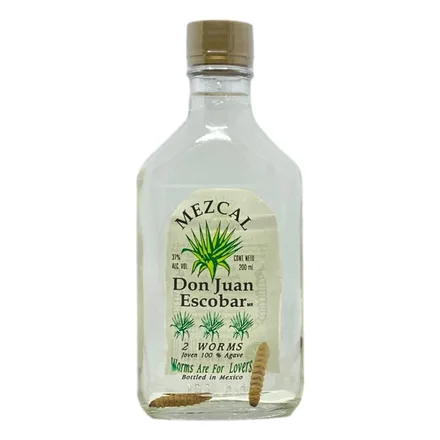 Tequila Don Juan Con 2 Worms Mezcal Blanca 200ml