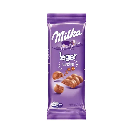 Chocolate Milka Leger Milk 110 Gr