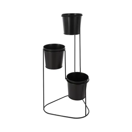 Maceta De Metal Kpm 020978 46 Cm Negro