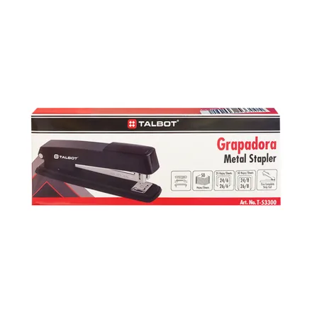Grapadora De Metal Talbot T 53300 Negro