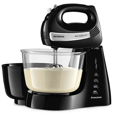 Batedeira Mondial Bella Massa Inox 23 Np 4 Velocidades Turbo 500 Watts 50