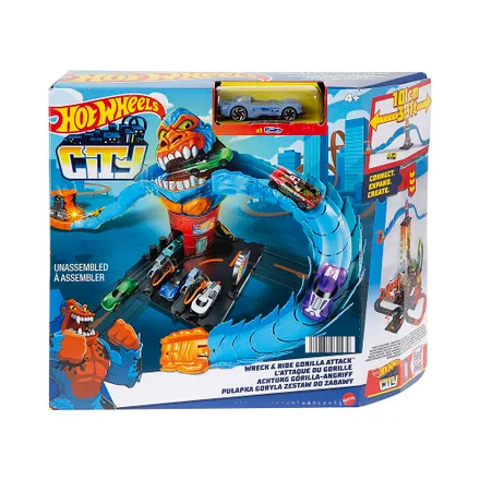 Pista Juego Mattel Hot Wheels City Wreck Ride Gorilla Attack 30