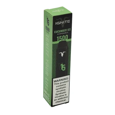 Vape Descartavel Ignite V15 1500 Puffs Cucumber 5 Nicotina