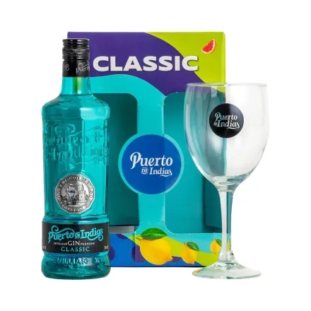 Pack Gin Puerto Indias Classic Copa 700ml