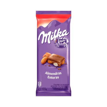 Tableta de Chocolate Almendras Enteras 155gr Milka