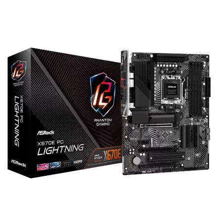 Placa Mae Asrock X670 Pg Lightning Ddr 5 Socket AM5 Chipset Atx