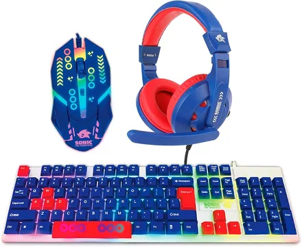 Vivitar Teclado Lvlup Blu Stk 6 Sonic 3 Mouse Plus Auricular