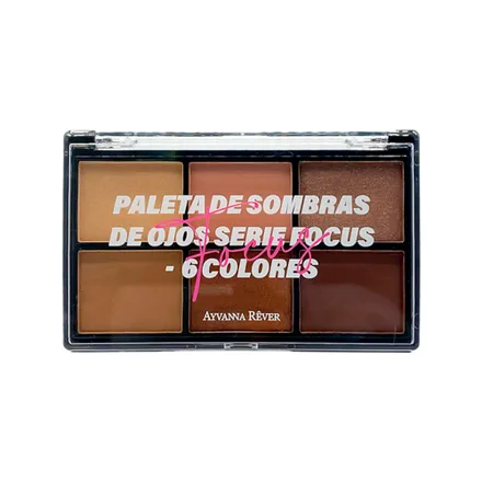Paleta Sombras Ayvanna Serie Focus 6 Colores 02 Latte Brown Gr