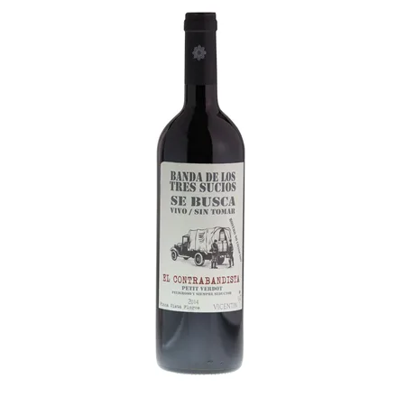 Vino Argentino Tinto Vicentin El Contrabandista Petit Verdot 750ml