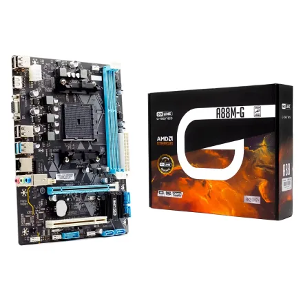 Placa Mae Goline A88M Ddr 3 Socketfm 2 FM2 Plus Chipset A88 Atx 1 Ano