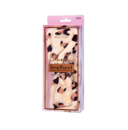 CALA DIADEMA PLUSH BIG BOW HEADBAND 69228 CHEETAH