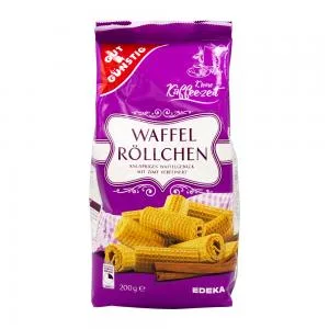 Biscoito Wafer Sabor Canela Pacote Edeka 200g
