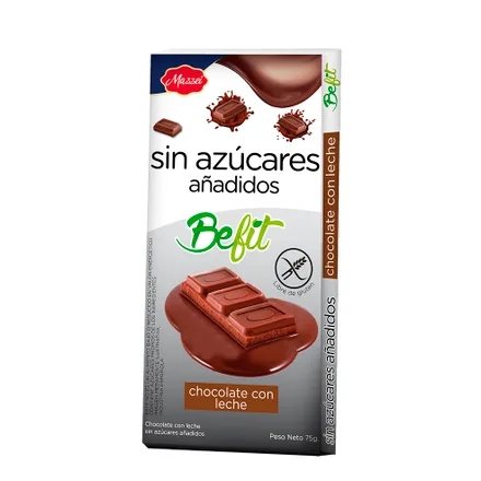 Chocolate Mazzei Befit Con Leche Sin Azucar 75 Gr