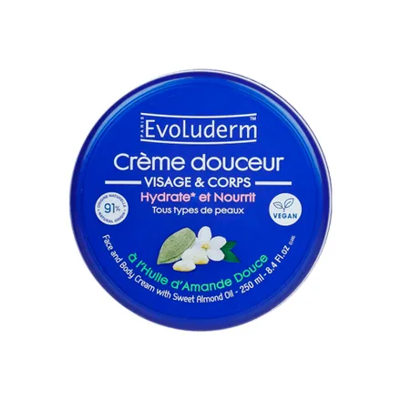 Crema Evoluderm Face Body Douceur Hydrate 250ml