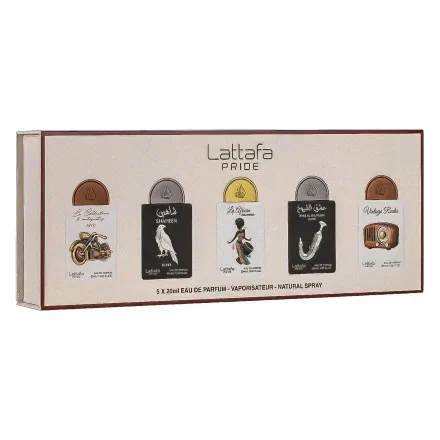 Kit Perfume Lattafa Pride Gift Set Box Eau de Parfum Unissex 5x20ml
