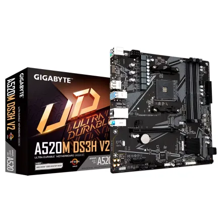 Placa Mae Gigabyte DS3H V2 Ddr 4 Socket AM4 Chipset A520 Atx