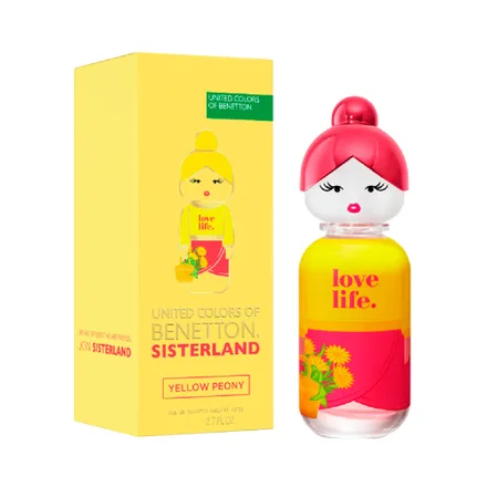 Perfume Benetton Sisterland Yellow Peony Eau Toilette 80ml