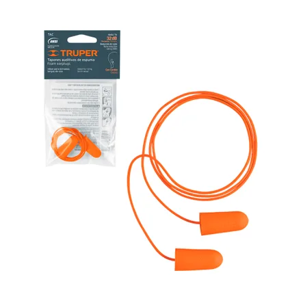 Tapones Los Oidos Truper 1 Par Naranja