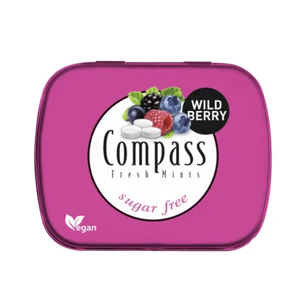 Compass Pastillas Sugar Free Frutos Rojos 14g