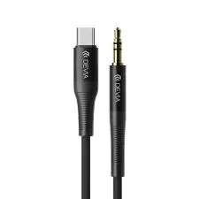 DEVIA CABLE D/AUDIO TEJIDO TIPO C A 3.5 MM BLACK