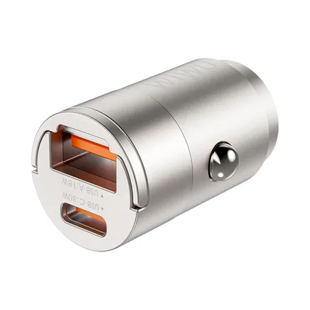 Cargador De Auto Wiwu Qc028 Nano 30 W