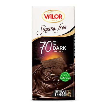 Chocolate Valor 70 Cacao Sin Azucares