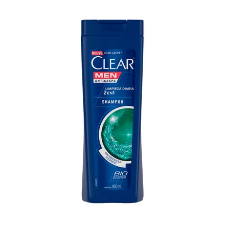 Shampo Clear Men Anticaspa 2 En 1 Effect 400ml