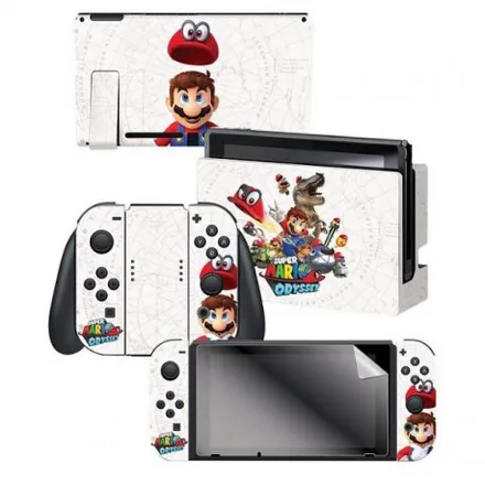 Adesivo Nintendo Switch Mario Odyssey Capture Skin 3 Adesivos