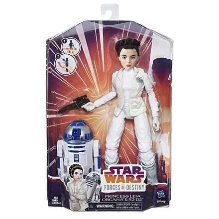 Boneca Hasbro Star Wars Leia R2D2