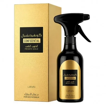 Perfume Ambiente Lattafa Confidential Private Gold 450ml