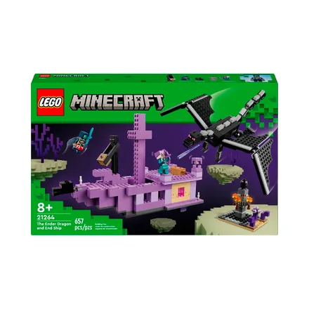 Juguete Construccion Lego Minecraft Ender Dragon End Ship 657 Piezas