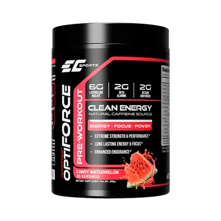 Suplemento Ec Sports Optiforce Pre Workout Candy Watermelon 396 Gr
