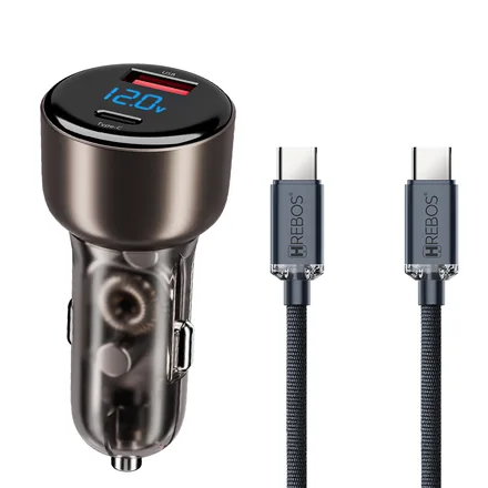 Hrebos Cargador Vehicular Crv 501I Cable