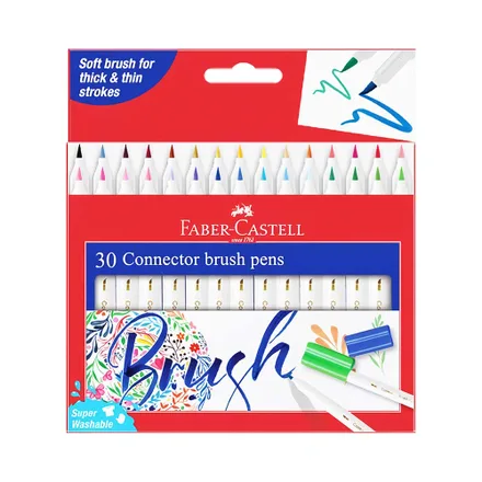 Marcador Faber Castell Connector Brush Pen 30