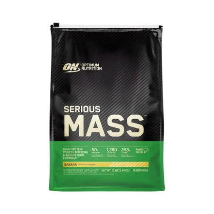 Suplemento Optimum Nutrition Serious Mass Banana 5,44 Kg