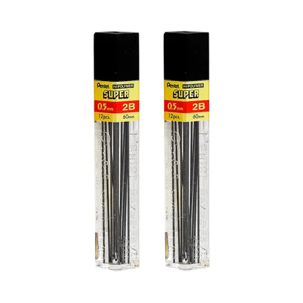Pack Minas Pentel Hi Polymer Super 2 C505 Mm