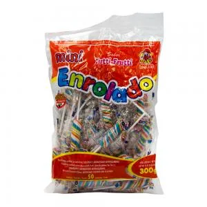 Pirulito Santa Rita Enrolado Colorido 300g