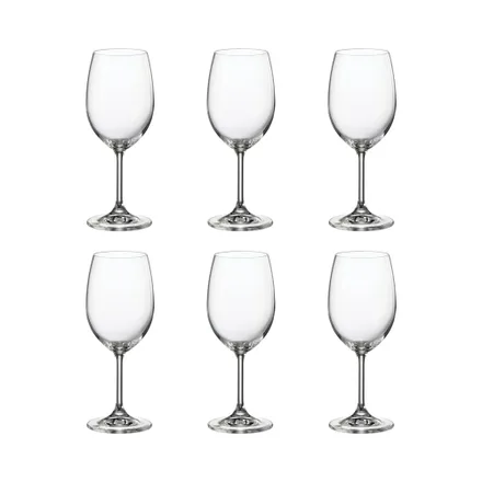 Set Copas Vino Bohemia Martina 6 Piezas 350ml