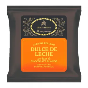 Alfajor Artesanal Dulce Manjar Recheado Doce Leite Cobertura Chocolate 80g