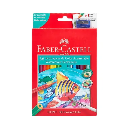 Ecolapices Color Acuarela Faber Castell Watercolour Ex 36