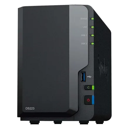 Servidor Nas Storage Synology DiskStation DS223 Realtek RTD1619B - Preto